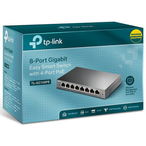 TP-Link TL-SG108PE 8-Port Gigabit Easy Smart Switch with 4-Port PoE